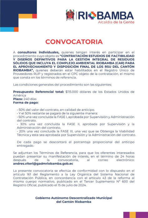 conv estudios de factibilidad