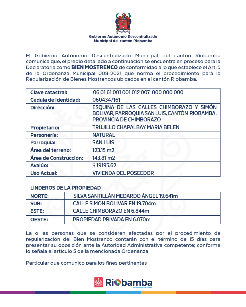 COMUNICADO - Bien Montresco
