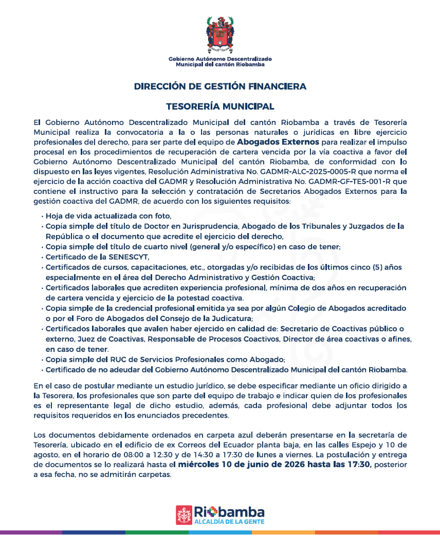 COMUNICADO - Abogados externos
