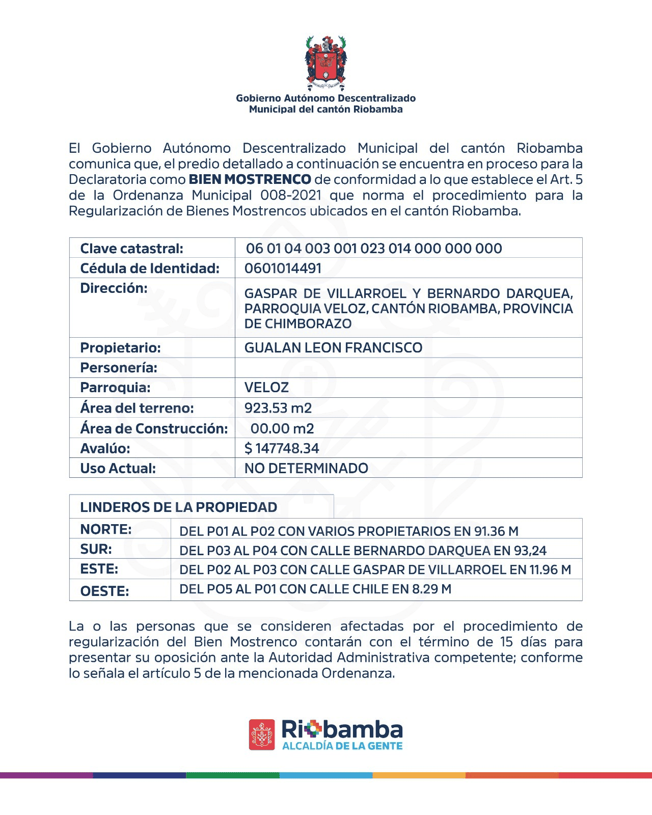 CONVOCATORIA - BIEN MONTRESCO